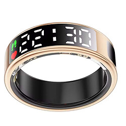 Avis Avizar Bague Connectée Taille 8 Modèle Saturn avec Écran LED et Étui de Charge Dorée