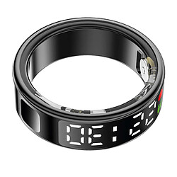 Avizar Bague Connectée Taille 10 Modèle Saturn avec Écran LED et Étui de Charge Noir