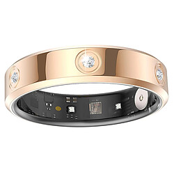 Avizar Bague Connectée Taille 10 Modèle Venus avec Strass et Étui de Charge Dorée