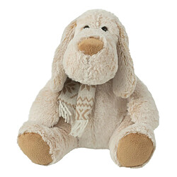 Paris Prix Peluche Chien Assis Écharpe 25cm Beige