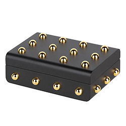 Alexandra House Living Boîte en MDF / Métal zinc noir et doré 26 x 17 x 10 cm