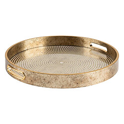 Atmosphera Lot de 2 Plateaux Déco Elya 35cm Or