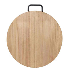 J-Line Planche à découper ronde en bois naturel D29cm