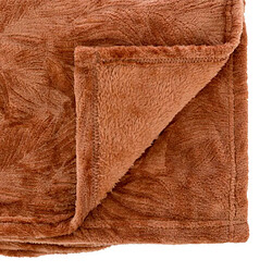 Atmosphera Plaid Déco Flanelle Ryo 125x150cm Terracotta