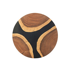 Paris Prix Planche à Découper Ronde en Bois Douglas 41cm Naturel & Noir