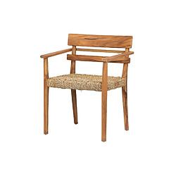 Alexandra House Living Chaise en teck naturel 60 x 50 x 80 cm