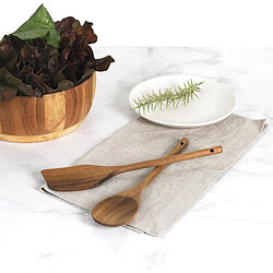 Paris Prix Cuillère & Spatule en Bois Acacia 30cm Marron