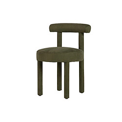 Alexandra House Living Chaise en velours vert et bois d'érable 49 x 52 x 75 cm