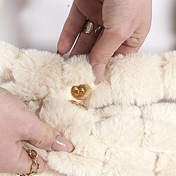 Paris Prix Sac en Fausse Fourrure Fluffy 50cm Crème