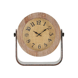 Paris Prix Horloge à Poser en Bois Round 24cm Marron