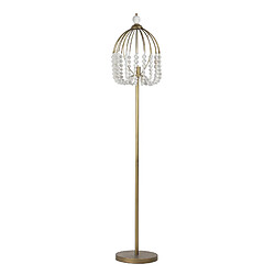 Alexandra House Living Lampadaire avec boules en métal et en bois, 34 x 35 x 170 cm