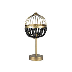 Alexandra House Living Lampe de table avec boules en métal et en bois 32 x 32 x 70 cm