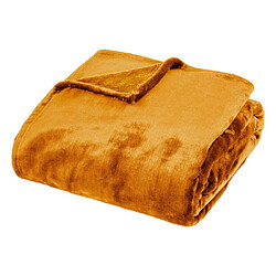 Atmosphera Plaid en Flanelle Cuddly 180x230cm Jaune Cumin