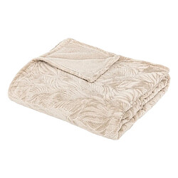 Atmosphera Plaid Déco Flanelle Ryo 180x230cm Beige Lin