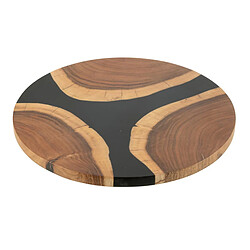 Paris Prix Planche à Découper Ronde en Bois Douglas 41cm Naturel & Noir