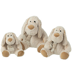 Paris Prix Peluche Chien Assis Écharpe 25cm Beige