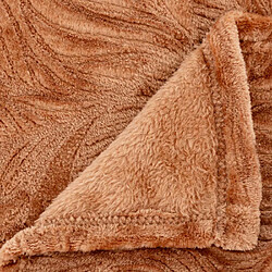 Atmosphera Plaid Déco Flanelle Ryo 180x230cm Terracotta