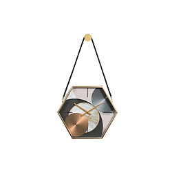 Alexandra House Living Horloge murale en métal et verre 45 x 6 x 39 cm