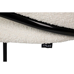 Alexandra House Living Chaise en textile blanc Atlanta 57 x 57 x 79 cm