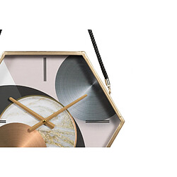Alexandra House Living Horloge murale en métal et verre 45 x 6 x 39 cm