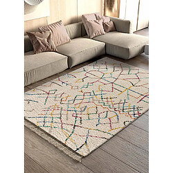 ATTICGO Tapis berbère YEBEL crème/multicolore 160x230 cm
