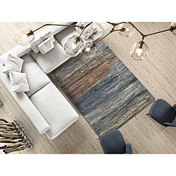ATTICGO Tapis abstrait VICTORIA gris/bleu/rouille 133x195 cm