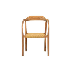 Alexandra House Living Chaise en teck naturel 60 x 60 x 85 cm