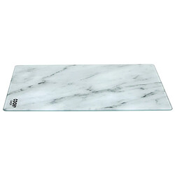 Paris Prix Planche à Découper en Verre Marble 40cm Blanc