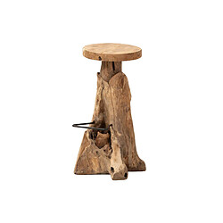 Alexandra House Living Tabouret Koulova en teck naturel 30 x 30 x 75 cm