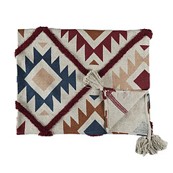 Paris Prix Plaid Tufté Imprimé Origine 120x150cm Multicolore