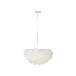 Paris Prix Lampe Suspension Déco Imitation Plume 60cm Blanc