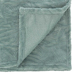 Atmosphera Plaid Déco Flanelle Ryo 125x150cm Bleu Givre