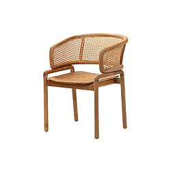Alexandra House Living Chaise en bois de teck naturel 57 x 68 x 82 cm