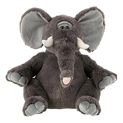 Paris Prix Peluche Éléphant Trompe 40cm Gris