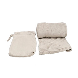 Acheter Atmosphera Plaid Design Uni Row 150x200cm Beige Lin