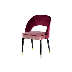 Alexandra House Living Fauteuil Houston en velours bordeaux 56 x 58 x 83 cm