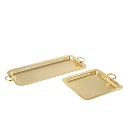 Paris Prix Plateau de Service en Inox Mile 42cm Or