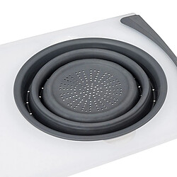 Five Simply Smart Planche à Découper Avec Passoire 2 en 1 50cm Gris