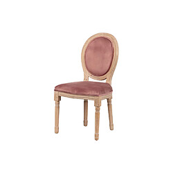 Alexandra House Living Fauteuil en velours à médaillon avec pieds en bois 48 x 48 x 96 cm