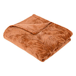 Atmosphera Plaid Déco Flanelle Ryo 125x150cm Terracotta