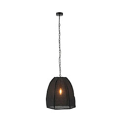 Mes Supension 1 lampe 49x42x161 cm en lin noir et métal