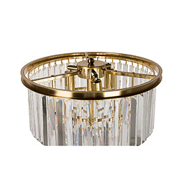 Alexandra House Living Lampadaire en métal et cristal doré 40 x 40 x 160 cm