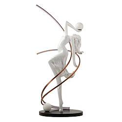 Alexandra House Living Lampe Femme Résine/Métal Blanc 90 x 90 x 193 cm