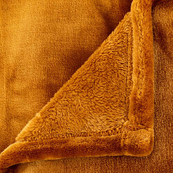 Atmosphera Plaid en Flanelle Cuddly 180x230cm Jaune Cumin