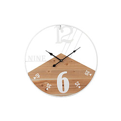 Alexandra House Living Horloge murale en métal et bois 50 x 3 x 50 cm