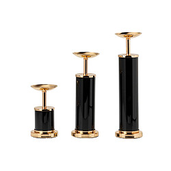 Alexandra House Living Ensemble de 3 bougeoirs 8x8x15/8x8x25/8x8x31 cm