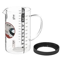 Five Simply Smart Verre Doseur Gradué Verre Silitop 1L Transparent