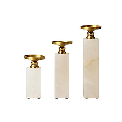 Alexandra House Living Ensemble de 3 bougeoirs 7x7x14/7x7x19/7x7x24 cm