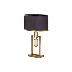 Alexandra House Living Lampe de table en métal doré et cristal 40 x 20 x 61 cm