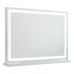 Flamingueo Miroir de maquillage avec bande led métal 58x43x12cm blanc